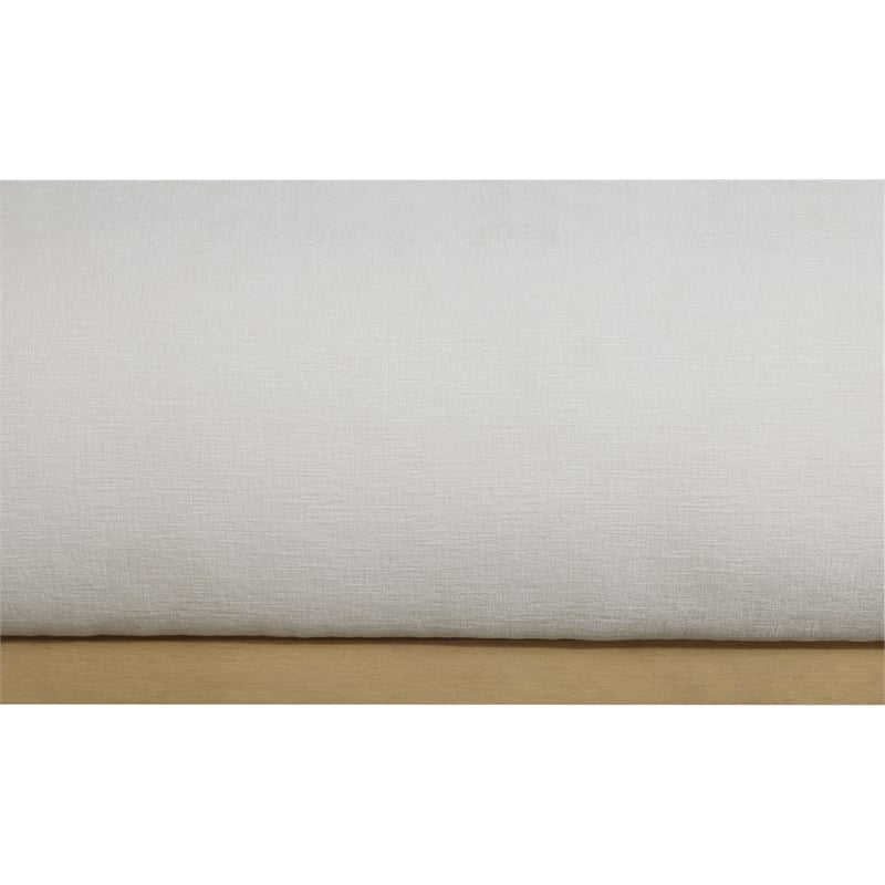 Pemberly Row Modern / Contemporary Cream Soft Fabric Full Bed