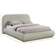 Pemberly Row Modern / Contemporary Mint Soft Fabric King Bed