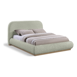 Pemberly Row Modern / Contemporary Mint Soft Fabric King Bed