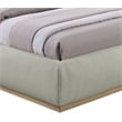 Pemberly Row Modern / Contemporary Mint Soft Fabric Queen Bed