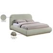 Pemberly Row Modern / Contemporary Mint Soft Fabric Queen Bed
