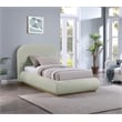 Pemberly Row Modern / Contemporary Mint Soft Fabric Twin Bed