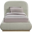 Pemberly Row Modern / Contemporary Mint Soft Fabric Twin Bed