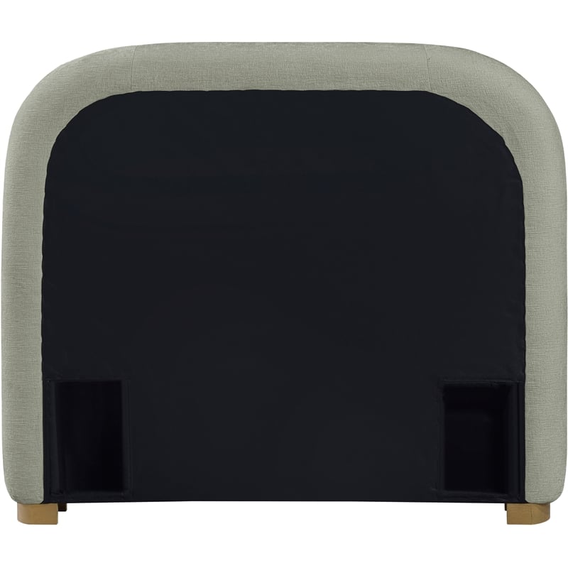 Pemberly Row Modern / Contemporary Mint Soft Fabric Twin Bed