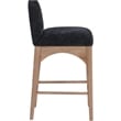 Pemberly Row Modern / Contemporary Black Finish Soft Fabric Stool