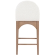 Pemberly Row Modern / Contemporary Cream Finish Soft Fabric Stool