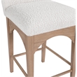 Pemberly Row Modern / Contemporary Cream Finish Soft Fabric Stool