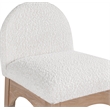 Pemberly Row Modern / Contemporary Cream Finish Soft Fabric Stool