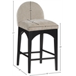 Pemberly Row Modern / Contemporary Beige Finish Soft Fabric Stool