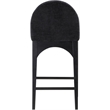 Pemberly Row Modern / Contemporary Black Finish Soft Fabric Stool