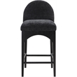 Pemberly Row Modern / Contemporary Black Finish Soft Fabric Stool