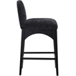 Pemberly Row Modern / Contemporary Black Finish Soft Fabric Stool