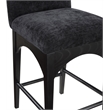 Pemberly Row Modern / Contemporary Black Finish Soft Fabric Stool