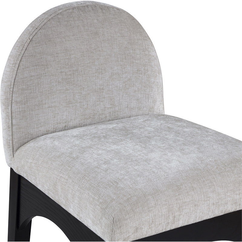 Pemberly Row Modern / Contemporary Grey Finish Soft Fabric Stool