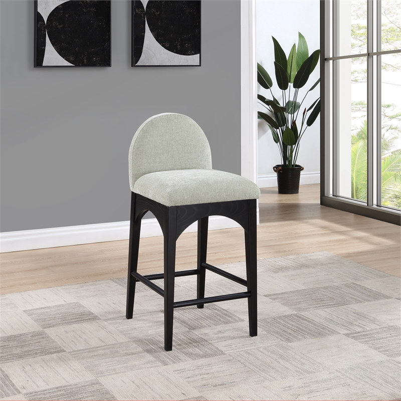 Pemberly Row Modern / Contemporary Soft Mint Green Fabric Stool
