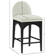 Pemberly Row Modern / Contemporary Soft Mint Green Fabric Stool