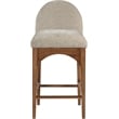 Pemberly Row Modern / Contemporary Beige Finish Soft Fabric Stool