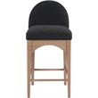 Pemberly Row Modern / Contemporary Black Boucle Fabric Stool