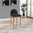 Pemberly Row Modern / Contemporary Black Boucle Fabric Stool