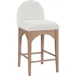 Pemberly Row Modern / Contemporary Cream Boucle Fabric Stool