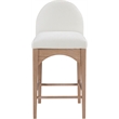 Pemberly Row Modern / Contemporary Cream Boucle Fabric Stool