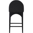 Pemberly Row Modern / Contemporary Black Boucle Fabric Stool