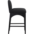 Pemberly Row Modern / Contemporary Black Boucle Fabric Stool