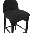 Pemberly Row Modern / Contemporary Black Boucle Fabric Stool