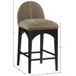 Pemberly Row Modern / Contemporary Olive Boucle Fabric Stool