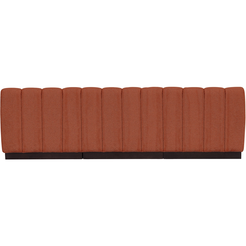 Pemberly Row Modern / Contemporary Cognac Fabric 3pc. Modular Sofa
