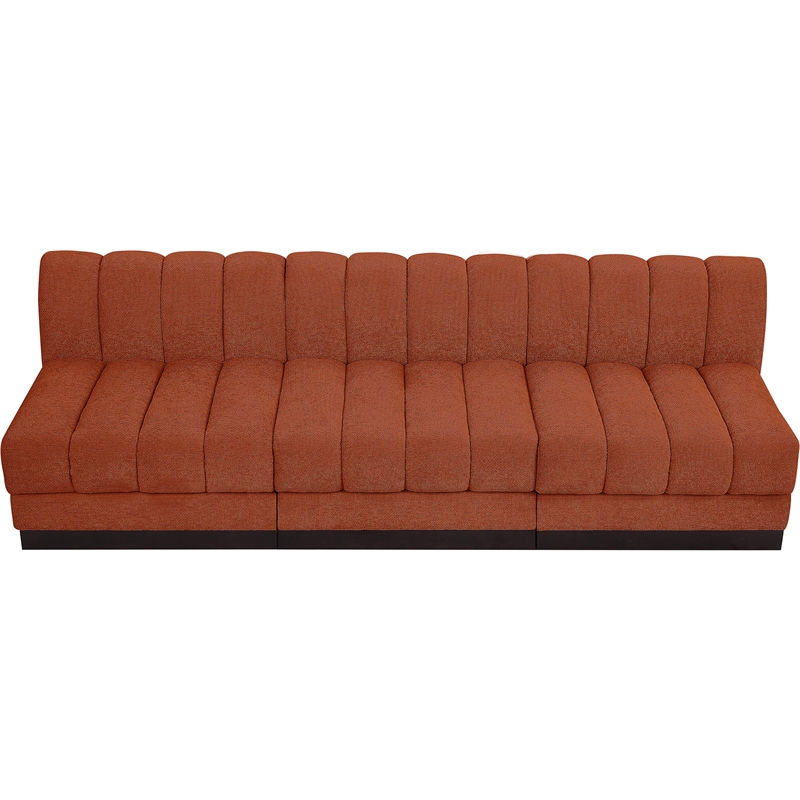Pemberly Row Modern / Contemporary Cognac Fabric 3pc. Modular Sofa