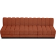 Pemberly Row Modern / Contemporary Cognac Fabric 3pc. Modular Sofa