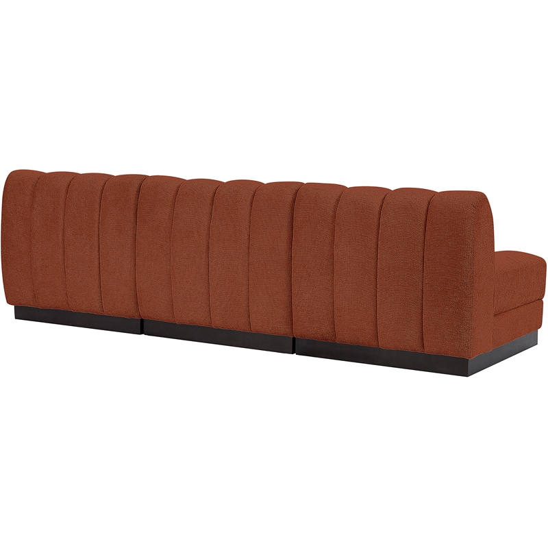 Pemberly Row Modern / Contemporary Cognac Fabric 3pc. Modular Sofa