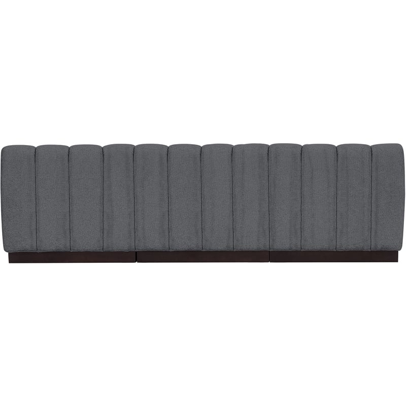 Pemberly Row Modern / Contemporary Grey Fabric 3pc. Modular Sofa