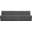 Pemberly Row Modern / Contemporary Grey Fabric 3pc. Modular Sofa