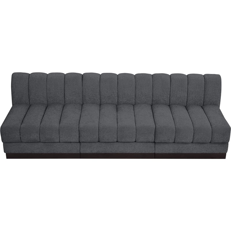 Pemberly Row Modern / Contemporary Grey Fabric 3pc. Modular Sofa