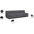 Pemberly Row Modern / Contemporary Grey Fabric 3pc. Modular Sofa