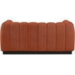 Pemberly Row 2-Piece Contemporary Fabric Modular Sofa in Cognac Orange