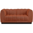Pemberly Row 2-Piece Contemporary Fabric Modular Sofa in Cognac Orange