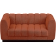 Pemberly Row 2-Piece Contemporary Fabric Modular Sofa in Cognac Orange