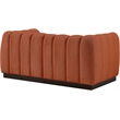 Pemberly Row 2-Piece Contemporary Fabric Modular Sofa in Cognac Orange