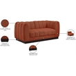 Pemberly Row 2-Piece Contemporary Fabric Modular Sofa in Cognac Orange