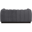 Pemberly Row 2-Piece Contemporary Fabric Modular Sofa in Dark Gray