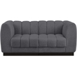 Pemberly Row 2-Piece Contemporary Fabric Modular Sofa in Dark Gray