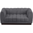 Pemberly Row 2-Piece Contemporary Fabric Modular Sofa in Dark Gray