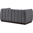 Pemberly Row 2-Piece Contemporary Fabric Modular Sofa in Dark Gray