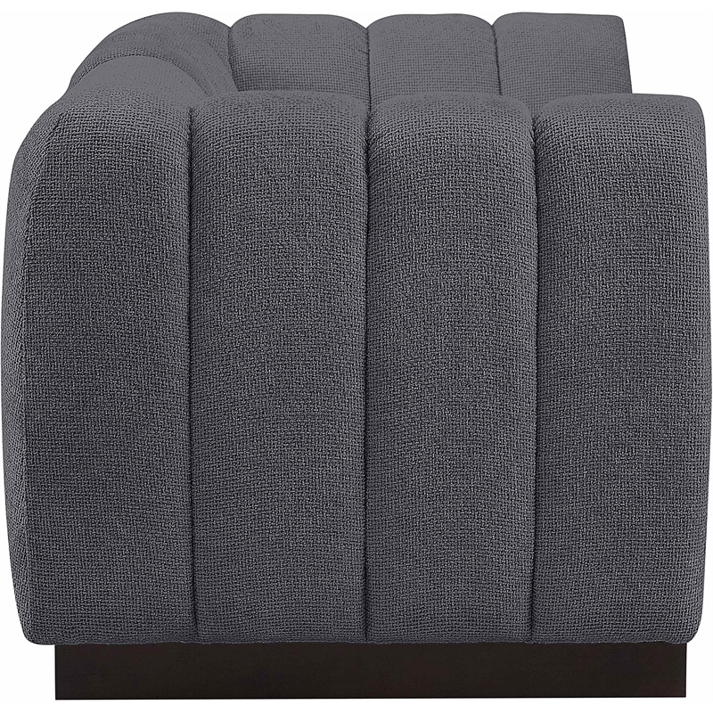 Pemberly Row 2-Piece Contemporary Fabric Modular Sofa in Dark Gray