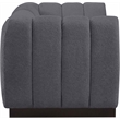Pemberly Row 2-Piece Contemporary Fabric Modular Sofa in Dark Gray