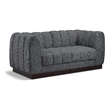 Pemberly Row 2-Piece Contemporary Fabric Modular Sofa in Dark Gray
