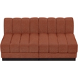Pemberly Row Modern / Contemporary Cognac Fabric 2pc. Modular Sofa